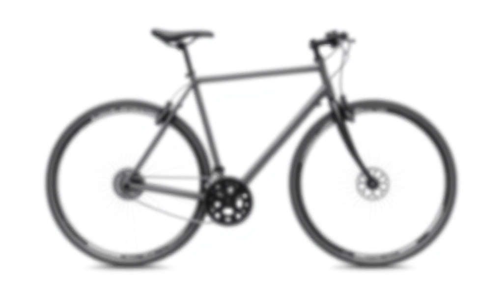 Complete bicycle shown from the side with proper frame geometry and sizing